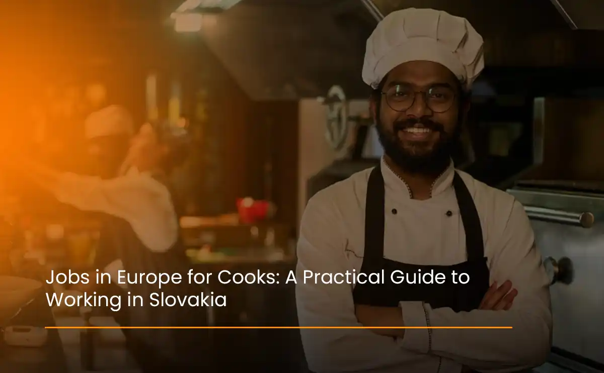 Hiring a commercial kitchen chef in Slovakia. Connect with Quickplus Recruitment for more job details.